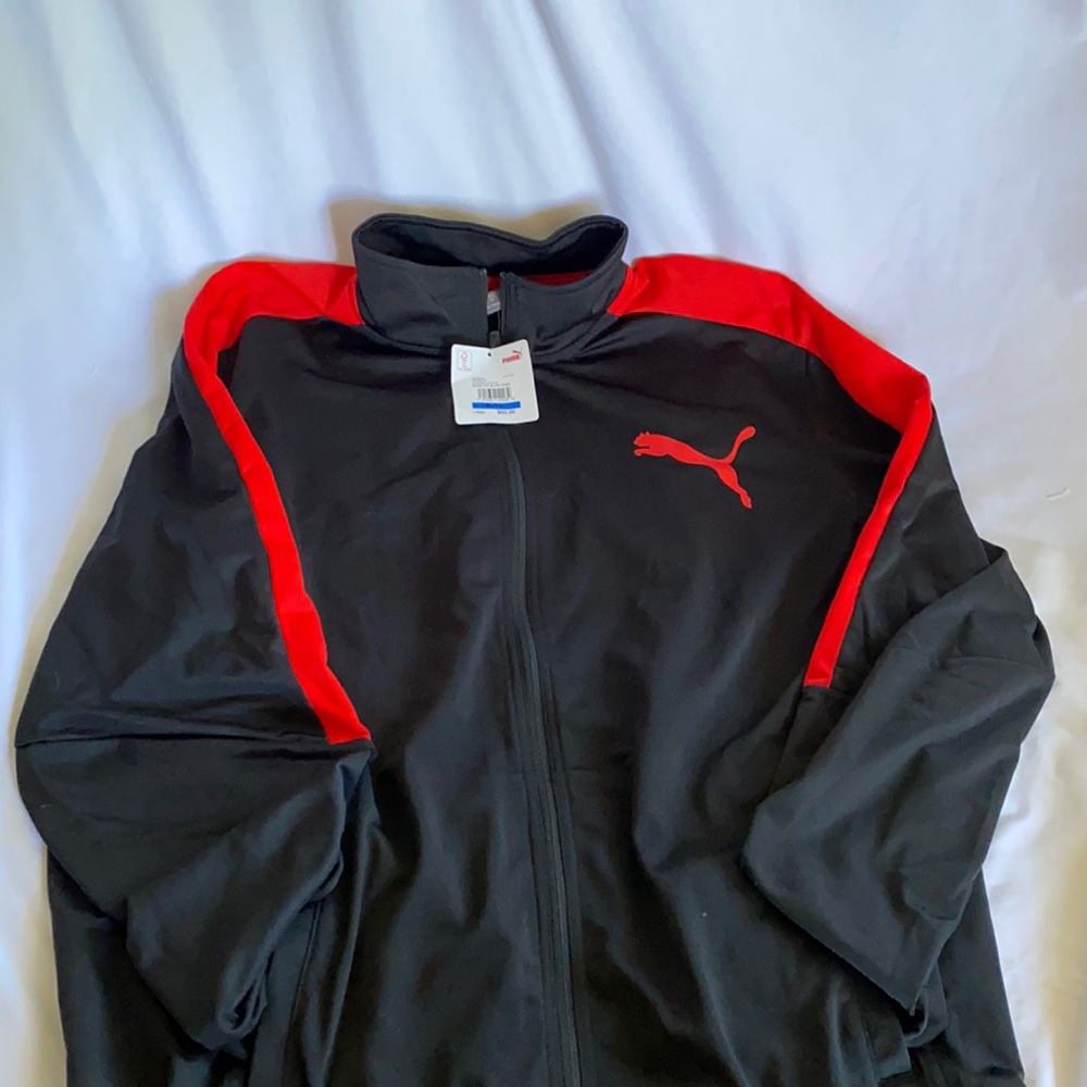 Black and Red Puma Track Jacket
